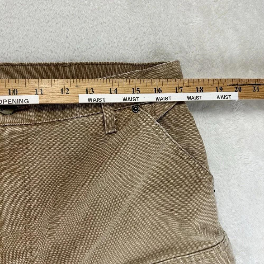 Vintage Carhartt Double Knee Carpenter Work Shorts B80 Brown 36 Made In USA